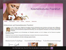 Tablet Screenshot of kosmetikstudio-frankfurt.com